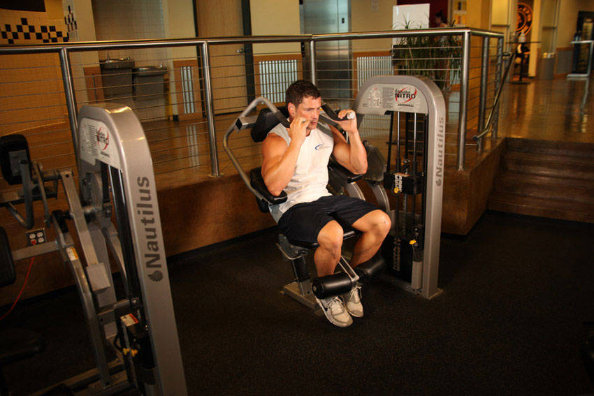 Ab Crunch Machine, end position