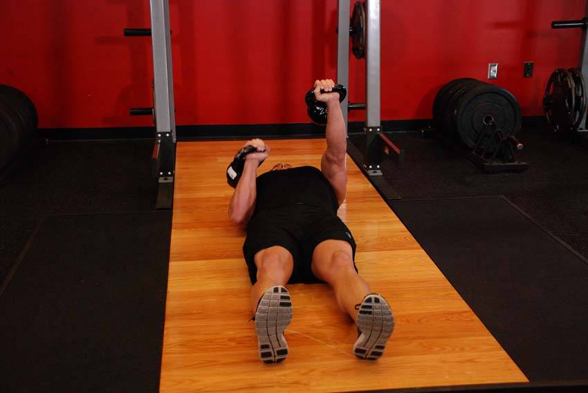Alternating Floor Press, end position