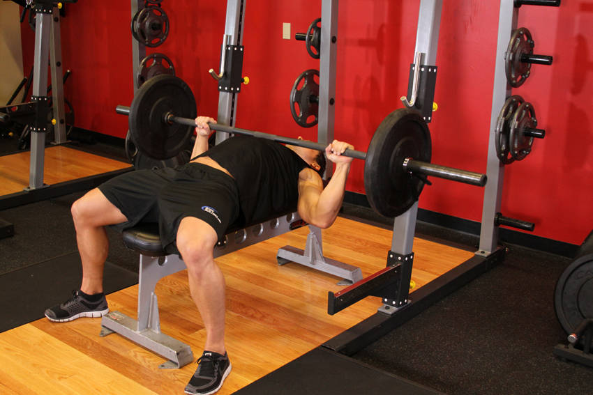 Barbell Bench Press - Medium Grip, end position