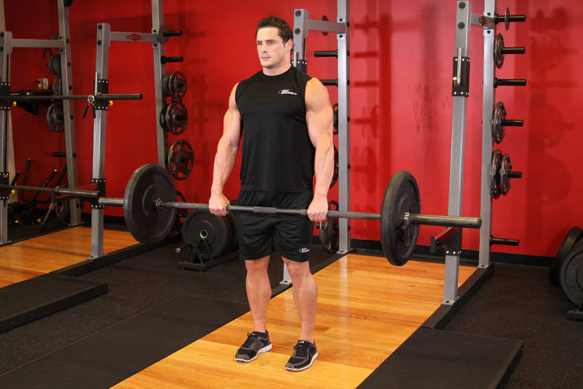 Barbell Deadlift, end position