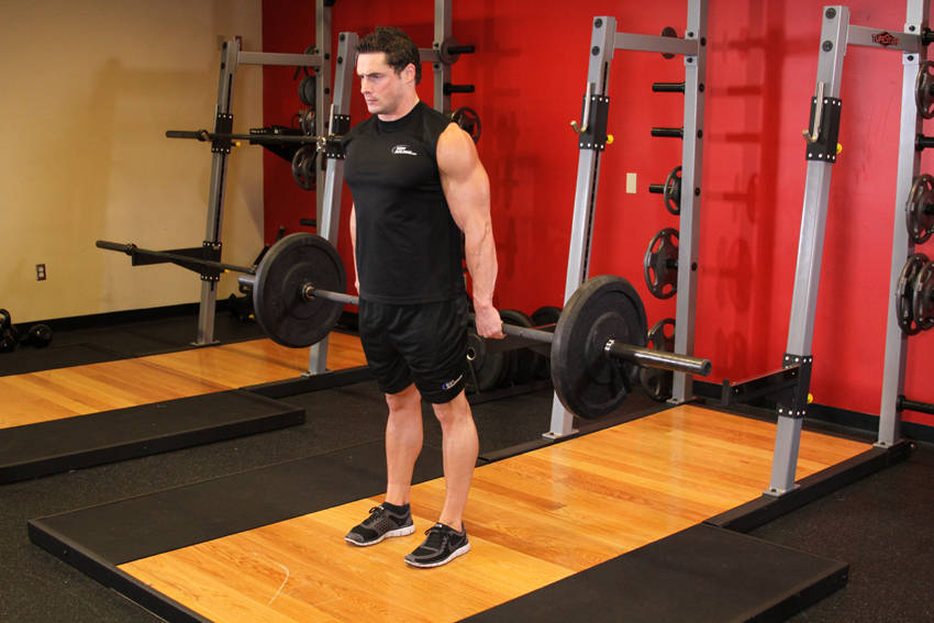 Barbell Hack Squat, end position