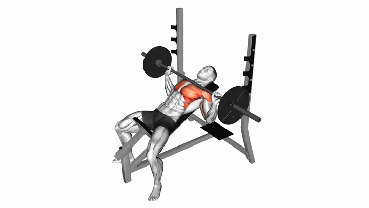 Barbell Incline Bench Press - Medium Grip