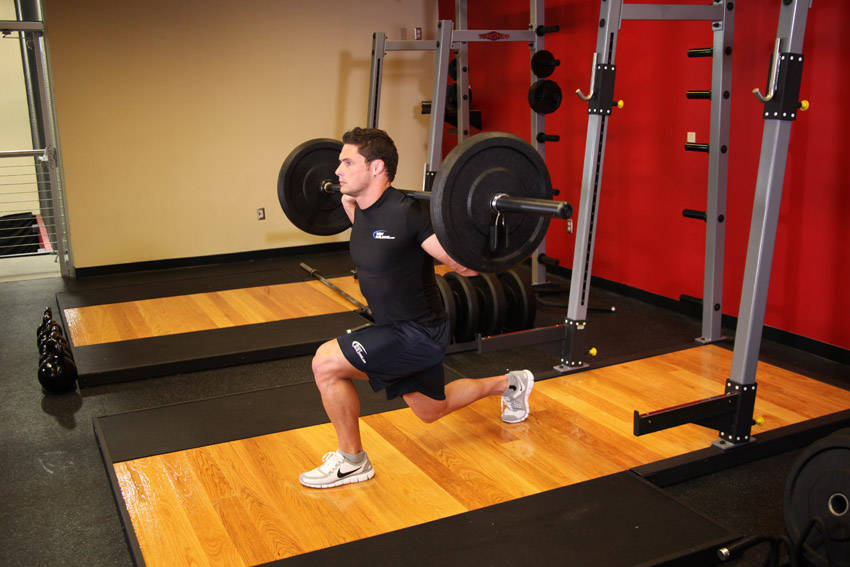 Barbell Lunge, end position