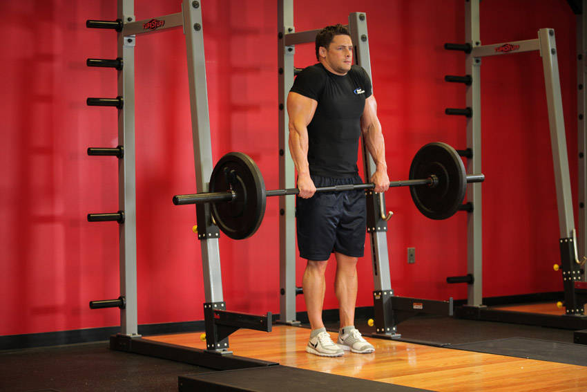 Barbell Shrug, end position