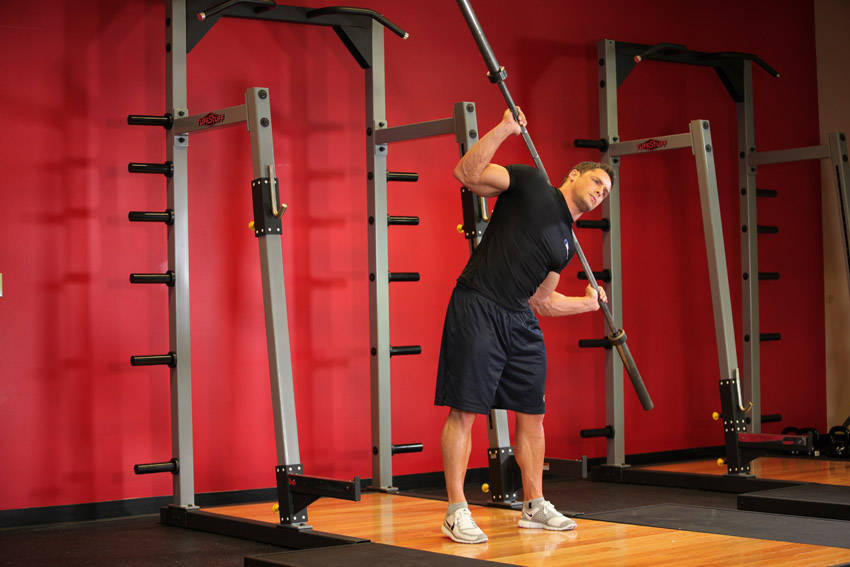 Barbell Side Bend, end position