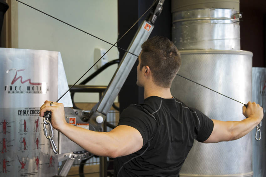 Cable Rear Delt Fly, end position