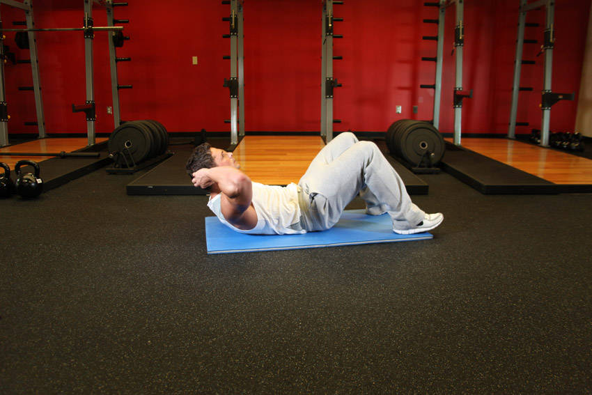 Crunches, end position