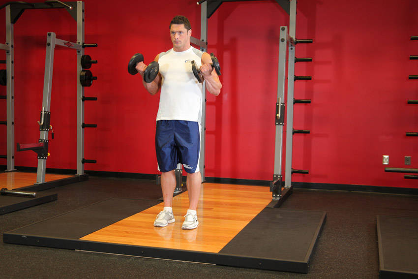 Dumbbell Bicep Curl, end position