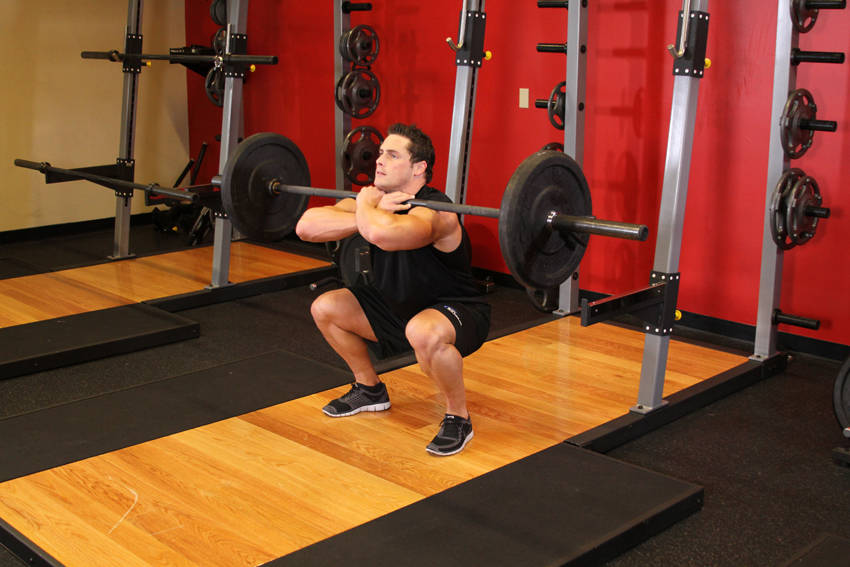 Front Barbell Squat, end position