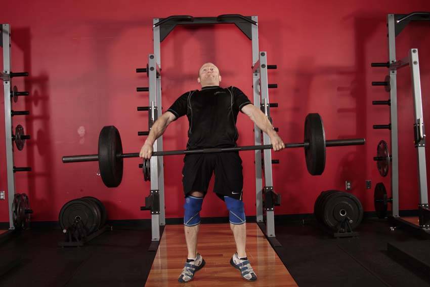 Hang Snatch, end position