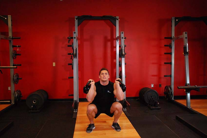 Kettlebell Thruster, end position
