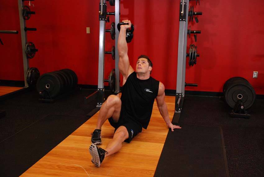 Kettlebell Turkish Get-Up (Lunge style), end position