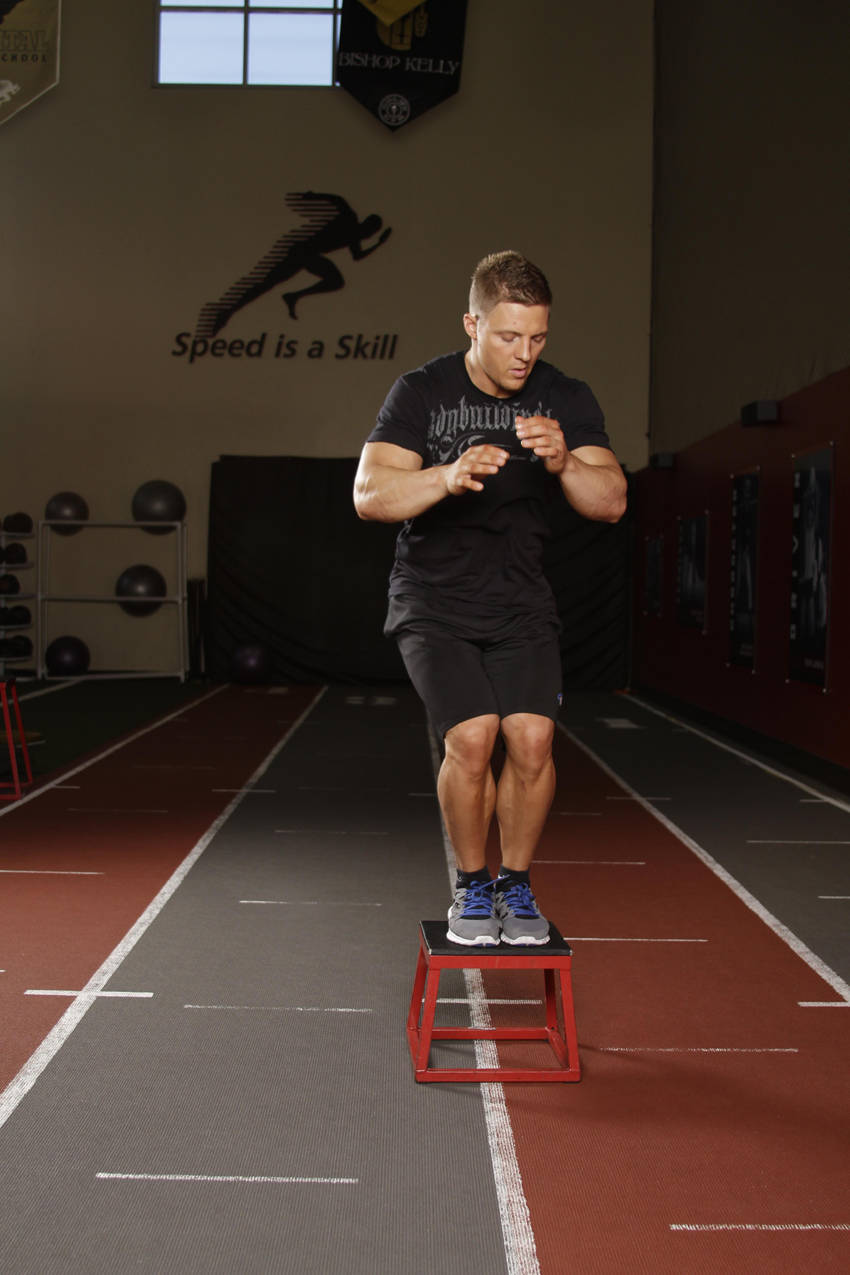 Lateral Box Jump, end position