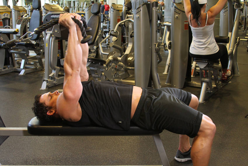 Low Cable Triceps Extension, end position