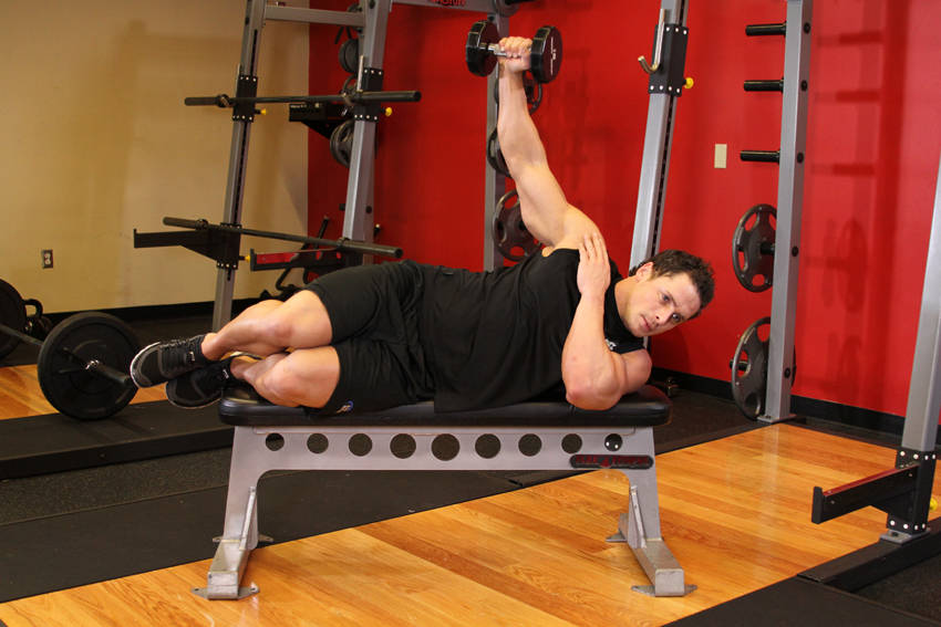 Lying One-Arm Lateral Raise, end position
