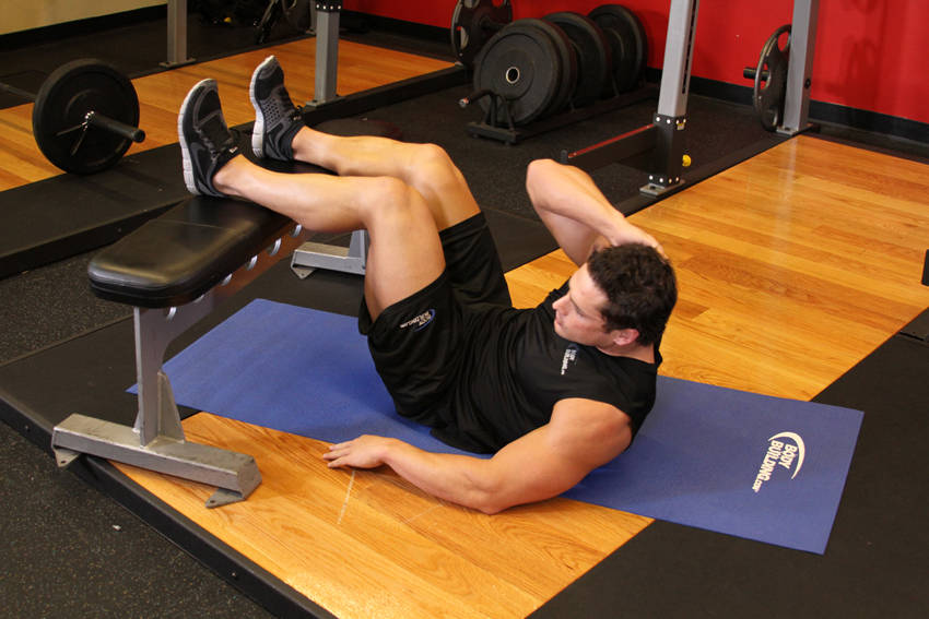 Oblique Crunches, end position