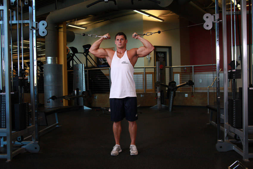Overhead Cable Curl, end position