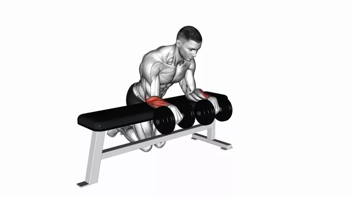 Palms-Down Dumbbell Wrist Curl Over A Bench