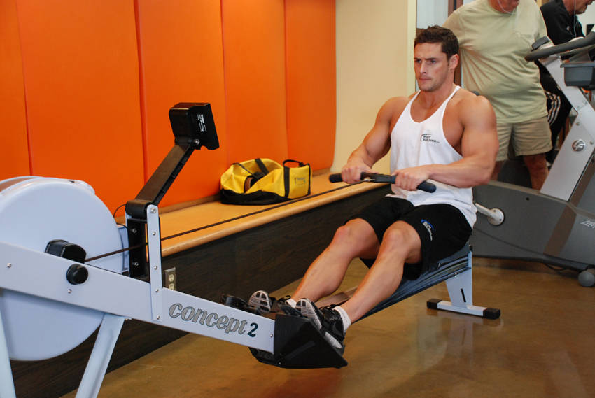 Rowing, Stationary, end position