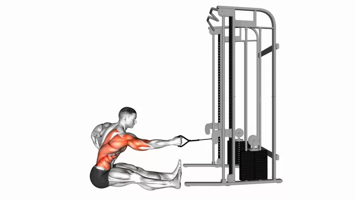 Seated One-arm Cable Pulley Rows