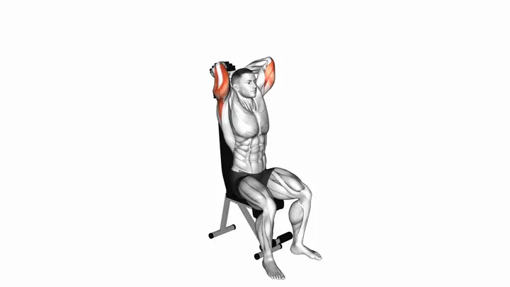 Dumbbell Seated Tricep Extension, demonstration