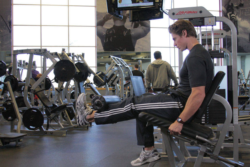 Single-Leg Leg Extension, end position