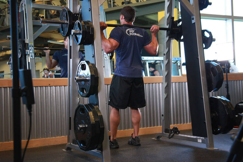 Smith Machine Squat, end position