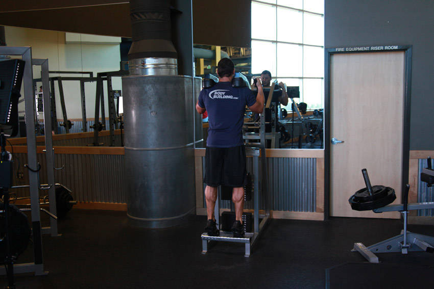Standing Calf Raises, end position