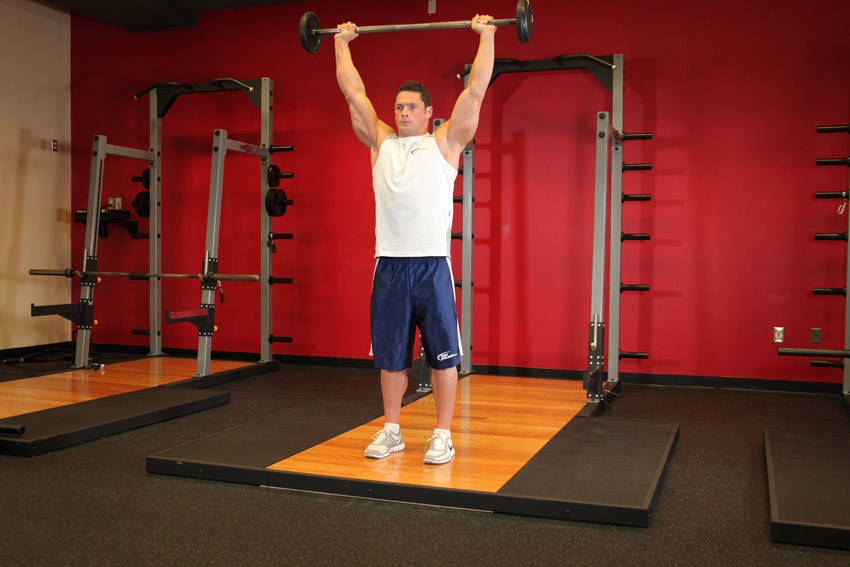 Standing Military Press, end position