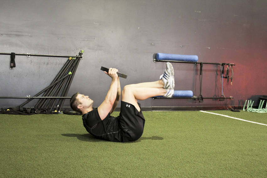 Weighted Crunches, end position